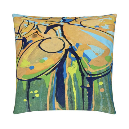 Daffodil Delight Soft Velvet Cushion Cover