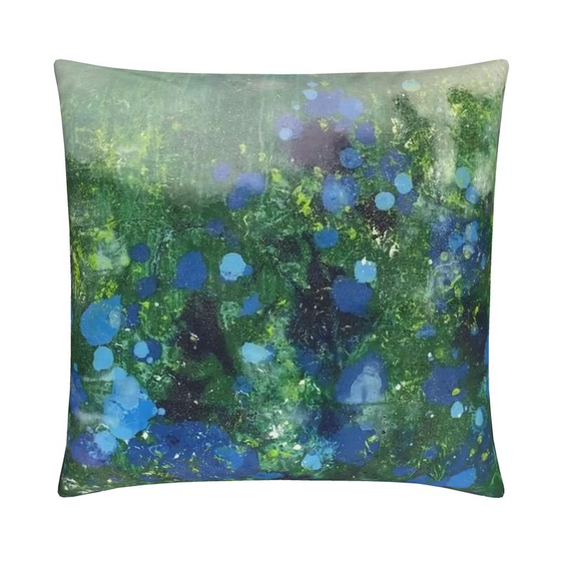 Bluebell View Soft Velvet Cushion Cover