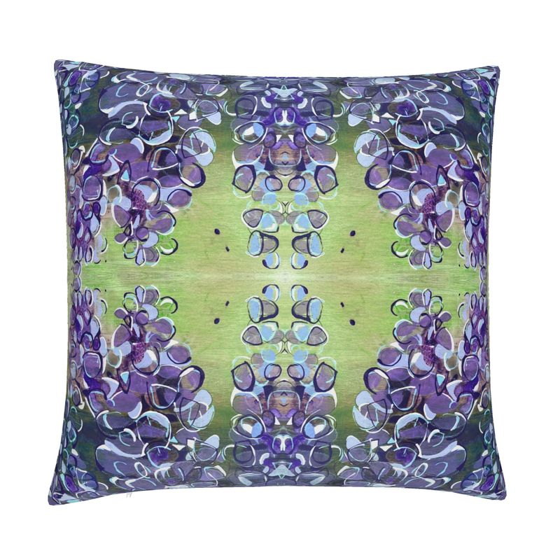 Lilac String of Lights Soft Velvet Cushion