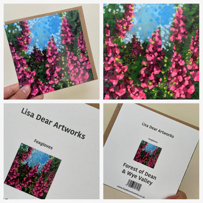 Foxgloves Greetings Card