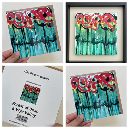 Poppy Roundabout Greetings Card