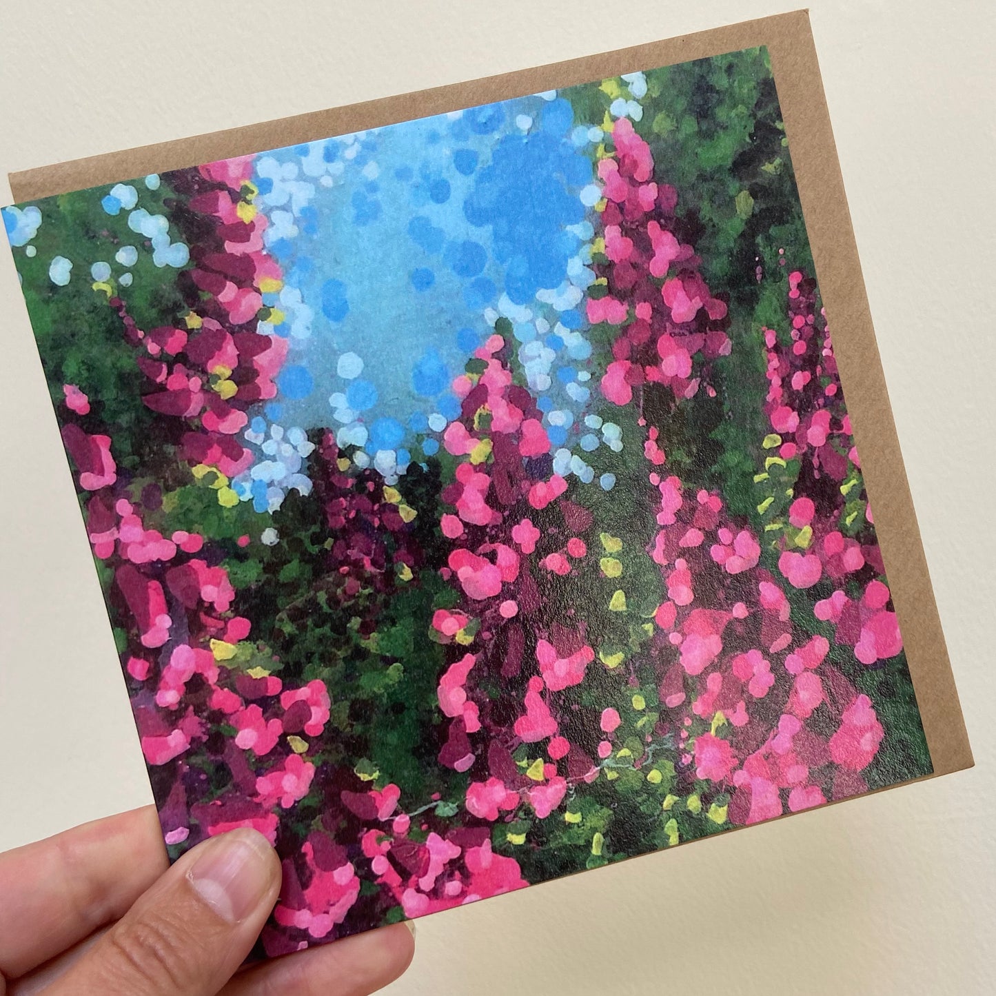 Foxgloves Greetings Card