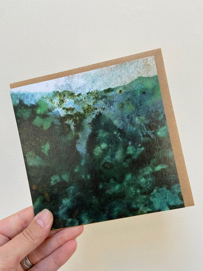 Forest Hillside Greetings Card