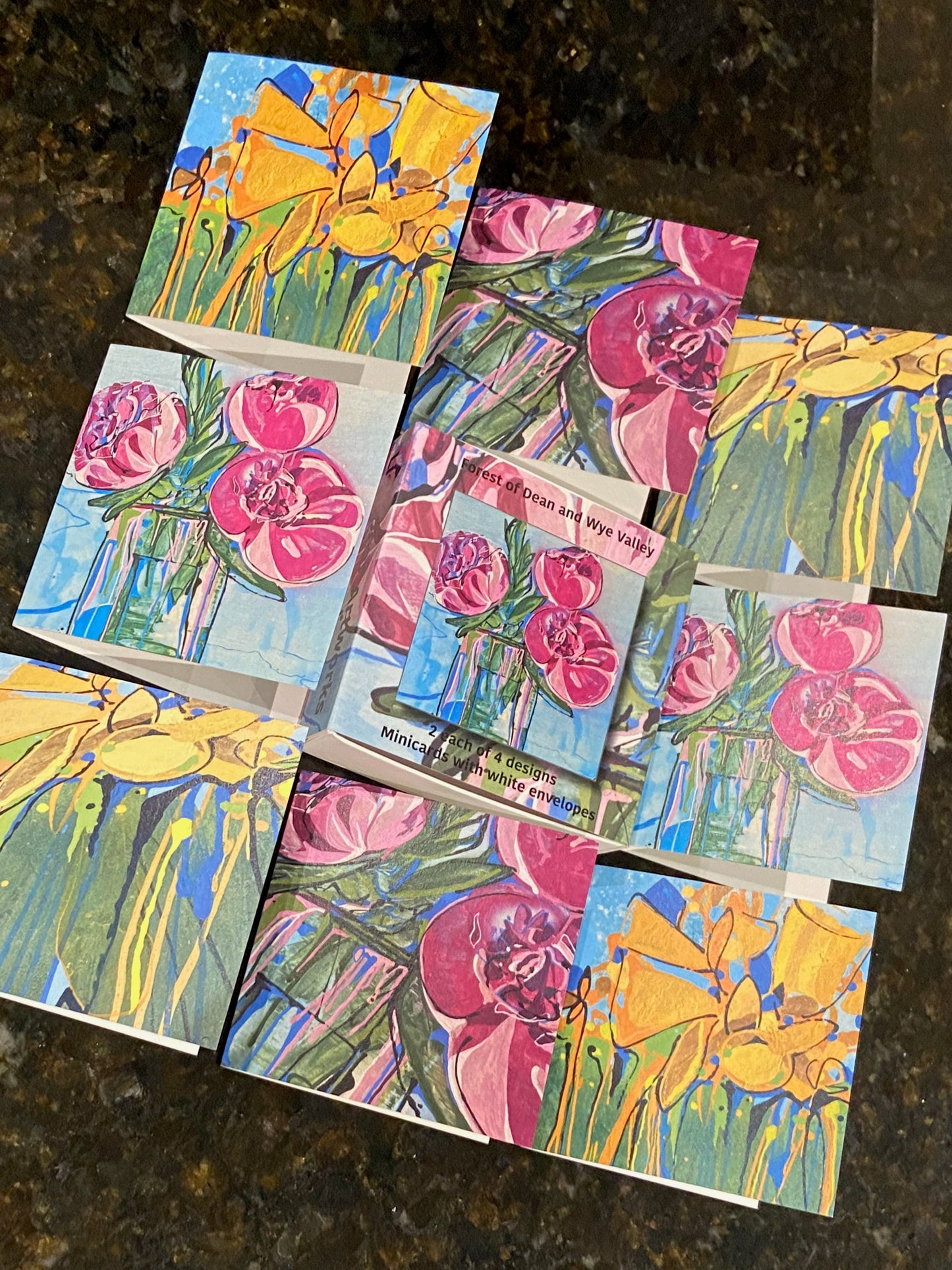 Peony and Daffodil - Mini Cards Box Set