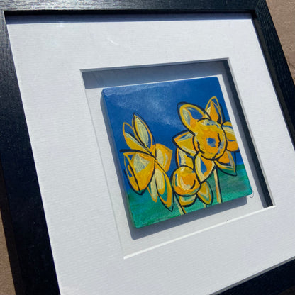 Daffodil Ceramic Tiles Original Paintings