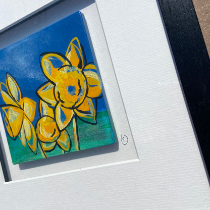 Daffodil Ceramic Tiles Original Paintings