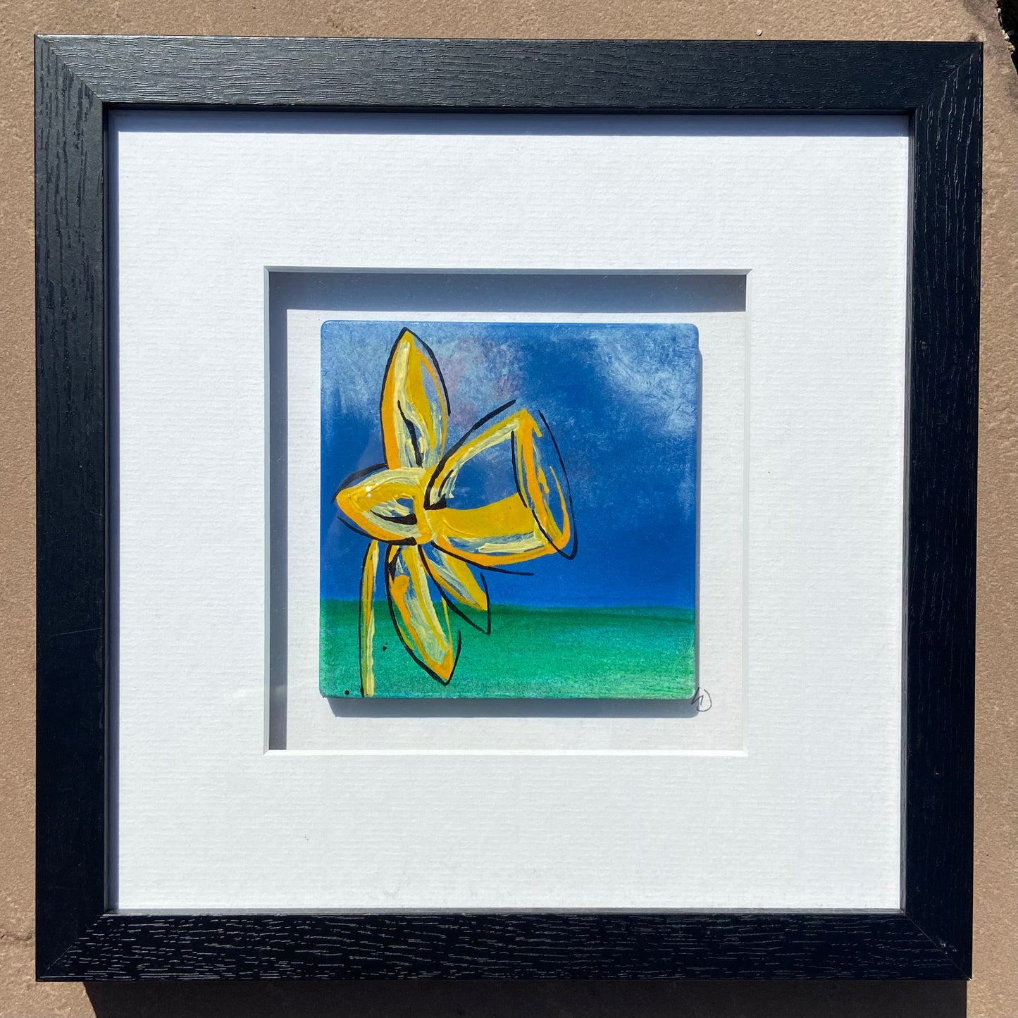 Daffodil Ceramic Tiles Original Paintings