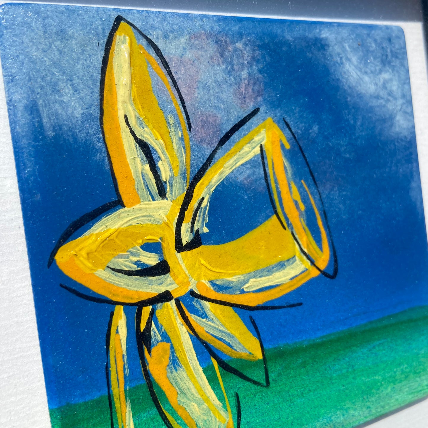 Daffodil Ceramic Tiles Original Paintings